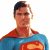 A pixelated image shows a figure in blue and red costume with orange cape on left, next to text 'I love the 80's' on pink and light blue background.