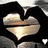 A four- shows a heart-shaped hand gesture with text overlays reading "Look after my Heart." and "I left it with you." in white serif font on brown backgrounds