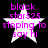 Four identical pixelated white star icons with purple text reading 'black stars25 stoping to say hi' on a black background, arranged in a