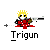 Animated pixel art contact sheet showing a character firing a gun across five frames with visible muzzle flash and bullet effects.