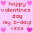 Pixelated pink background with red text and heart symbols repeating across the image.