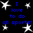 Blue text on black background reads 'I love to do all sports! all sports!' surrounded by white star shapes.