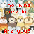 Pixelated image with red text overlay reading 'The 'Kinz are in Are you?' over a background of cartoon characters.