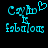 Pixelated cyan text 'Cayla is fabulous' with a heart symbol above the first word on black background, two identical frames side-by-side.
