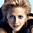 A 48x48 pixel animated contact sheet showing three sampled frames of a celebrity-themed buddy icon with blonde hair and blue background elements.