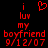 Red pixelated text and a heart symbol on black background, with one version showing the heart as animated.