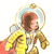 A pixelated animated buddy icon featuring a cartoon astronaut on the left and green text reading "Original Icons .com" on a dark background to the right.