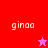 Four display 'ginaa' text with star symbols; red and pink backgrounds alternate between static and animated states