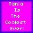 Four identical pixelated display white text on a bright pink background with purple borders