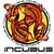 Pixelated circular icon with fiery red and yellow tones, featuring a stylized design resembling a face or abstract pattern above the word "REQUE" in blocky text.