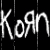 Animated contact sheet of Korn text in white neon-style font on black background with vertical glitch lines, displayed across 3x3 grid frames showing sequential animation states.