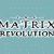 Pixelated image of a person with reflective sunglasses and multiple smaller faces in the background, featuring 'THE MATRIX REVOLUTION' text on a teal banner.