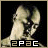 A 48x48 pixel animated buddy icon showing a stylized yellow figure with two large ears and a long neck, displayed in a contact sheet of two frames against a black background.