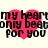 Pixelated pink heart with black text 'my heart only beats for you' overlaid on a light background, displayed in two identical horizontal