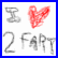 Animated icon with two : left shows a gray 'I' and red heart above '2 FART', right displays pink text on purple background reading 'LOL THAT'S KOOL'