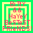Four identical pixelated icons display layered green squares with red text reading "BiTtY & & HaYeY BeSTeST FRieNDS!" on a yellow background.