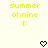 Yellow pixelated text 'summer ohnine' with a smiley face and black heart symbol on a light background.