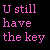 Black background with pink text and a blurred key icon featuring heart-shaped loops on white.