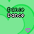 Green background with two overlapping heart outlines, pixelated text reading 'Dance Dance' in black and white, a small pink heart symbol at the bottom center.