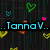 Pixelated icon with cyan text fragments, colorful hearts on dark background, and animated fire-like effects.