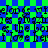 Blue and green checkered background with repeated black text reading 'melody's mazes the boys i love her' in a pixelated font.