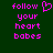 Pixelated text and heart symbol on dark green background, with pink lettering.