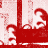 Red and white pixelated animation of a figure in an arched frame with changing text below: "I DO NOT", "KNOW WHY", and "I TRY".