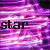 Pixelated purple and pink abstract background with black text 'st.ar' in the lower-left corner.
