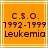 Two identical orange square icons with white lines, each displaying text: 'C.S.O.', '1992-1999', and 'Leukemia' in dark brown pixelated font