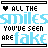 Animated contact sheet of a text-based buddy icon showing repeated phrases with color variations across frames.