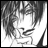 A black-and-white anime-style character face on the left side of a contact sheet, with pixelated text reading "Anime IM" and "COM" on the right side against a black background.