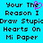 Pixelated text on cyan background with one 'The' letter replaced by pink heart, repeated in mirrored layout.