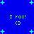 Blue background with light blue plus signs and green text reading 'I rox! <3' repeated four times in a pattern