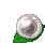 A circular icon with a green base and translucent bubble-like top, showing sequential animation frames of a red object interacting with the bubble.