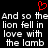 Red heart symbol above repeated white text on black background.