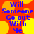 Blue text on red and yellow background reads "Will Someone Go out With Me" in four identical