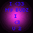 Four identical pixelated circular icons with purple gradient backgrounds display blue text reading "I <33 MY BUDZ I <3 U 2" in a