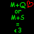 Green pixelated text and symbols on black background with red heart symbol in top-left corner of left