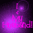 Purple background with pink text 'My Husband!' and exclamation mark, animated light effects shifting across the image.