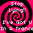 Four identical pink and black spiral patterns with white text reading "Stop Lying!! I've Got U In A Trance" arranged in a
