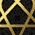 Animated contact sheet of golden geometric symbols and text on black background with gold accents, arranged in 4x4 grid across multiple frames.