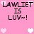 Pixelated pink background with repeated text and heart symbols in two distinct arrangements.