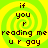 Four identical display pixelated text on a bright green and yellow spiral background with no visible animation changes
