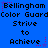 Blue background with repeated text and star patterns in black, pink, and purple.