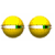 Yellow spherical icon with green and white horizontal bands across the middle, showing animation changes in band positions.