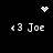 Pixelated icon with four instances of '3 Joe' text, heart symbol, and starburst pattern on black background.