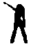 Black silhouette of a person in various dynamic poses against light gray background, arranged in five and six