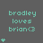 A static digital image displays repeated text and heart symbols on a dark gray background with light teal elements.