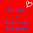 Red background with blue text reading "Paxton + Brennan Forever" and a white pixelated heart symbol above the names.