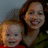 A static image with four distinct sections: two photographs of people and a red heart symbol with text.